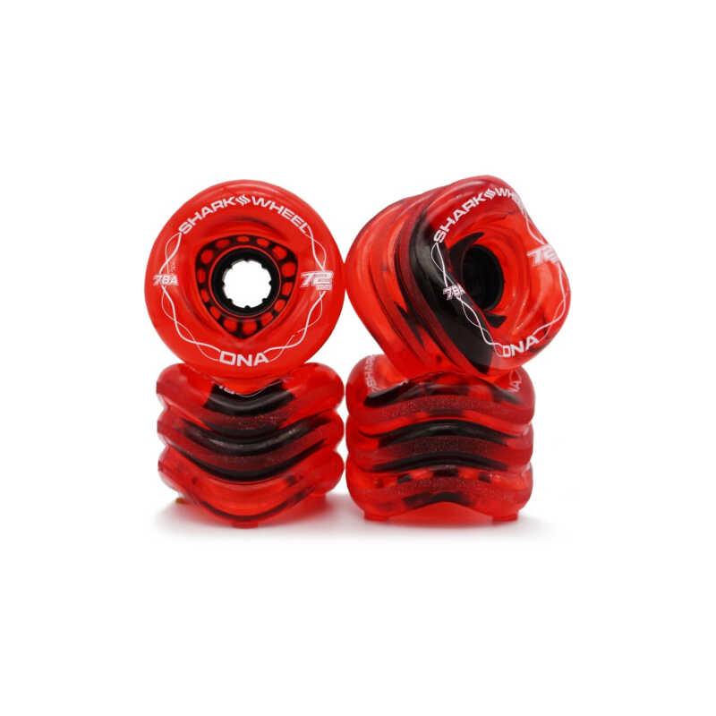 Shark Wheel 60mm 78a California Roll with sine-wave design in translucent color