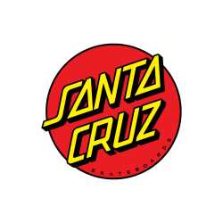Santa Cruz Classic Dot Sticker – 3" x 3" vinyl logo sticker for skateboards and accessories