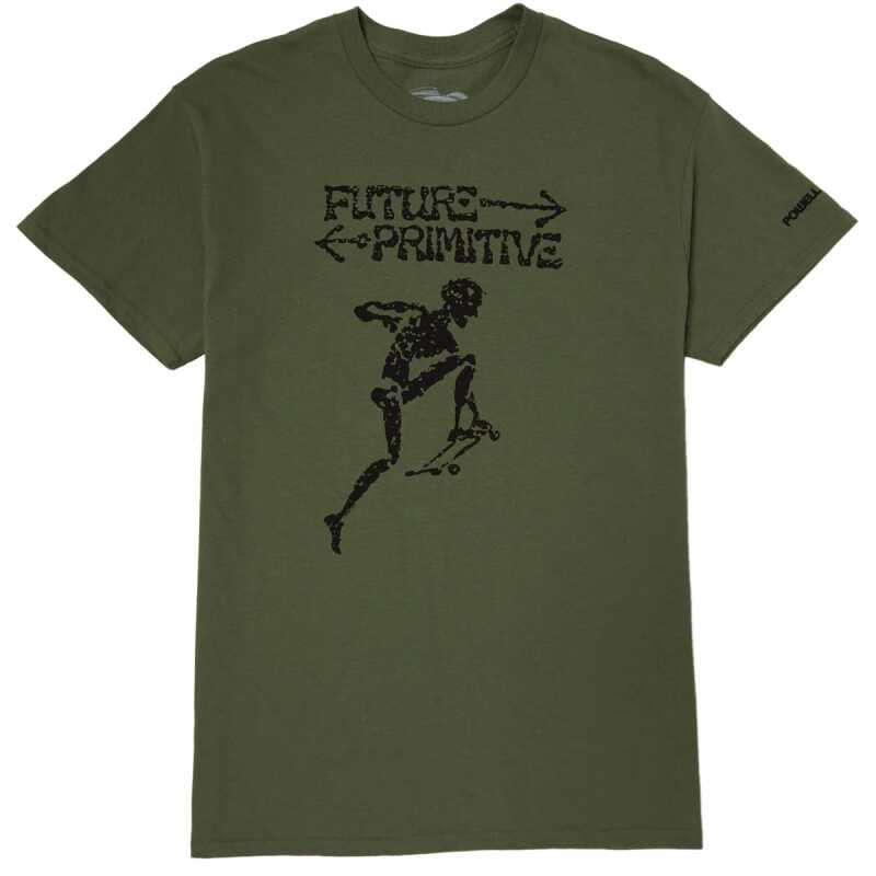 Powell Peralta Future Primitive Tee – Small, black cotton skate tee with bold vintage graphic