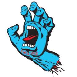 Santa Cruz Screaming Hand Sticker – 3 inch by 2.5 inch vinyl decal