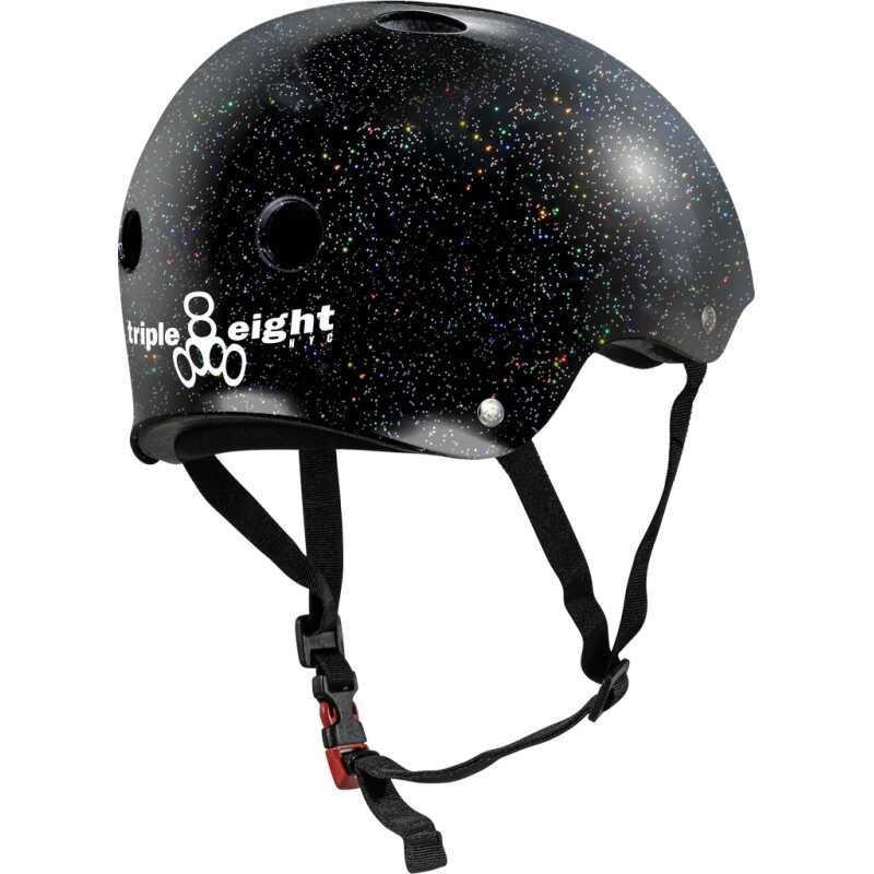 Triple 8 | S/M Certified Sweatsaver Skate Helmet - Black Glitter - Image 2