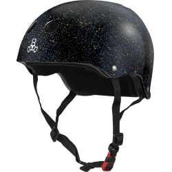 Triple 8 Certified Sweatsaver Skate Helmet in Black Glitter – S/M Size