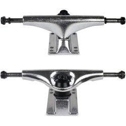 169 9.0" Basic Skateboard Trucks with raw aluminum finish and standard geometry