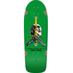 Powell Peralta OG Ray Rodriguez 10" skateboard deck in green stain with Skull & Sword graphic