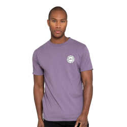 Lavender short-sleeved t-shirt featuring the Deckadence Roundel logo on the front, made from 100% combed cotton.