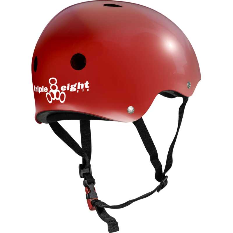 Triple 8 | S/M Certified Sweatsaver Skate Helmet - Scarlet Red Glossy - Image 2