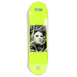 Opera 8.5" Nassim Surreal EX7 Deck – Yellow embossed skateboard deck with medium concave
