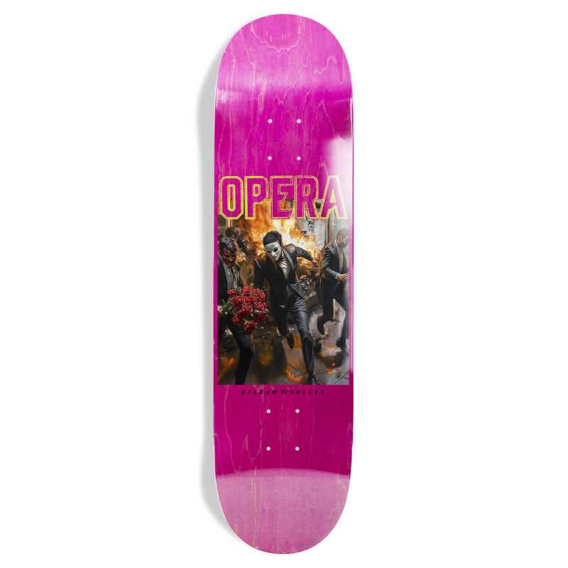 Opera 8.5" Kieran Woolley Marauder Deck – Embossed graphic skateboard deck with medium concave