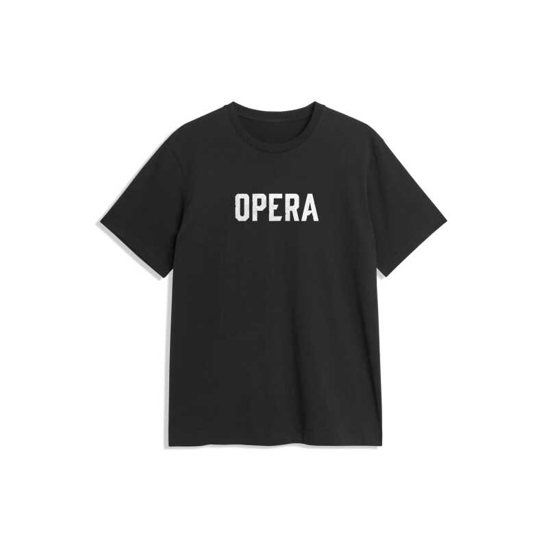 Opera Skateboards Font S/S Tee – Black cotton tee with clean logo print