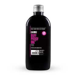 GROG Buff Proof Ink Death Black 200ml bottle with bold label and wide-mouth design