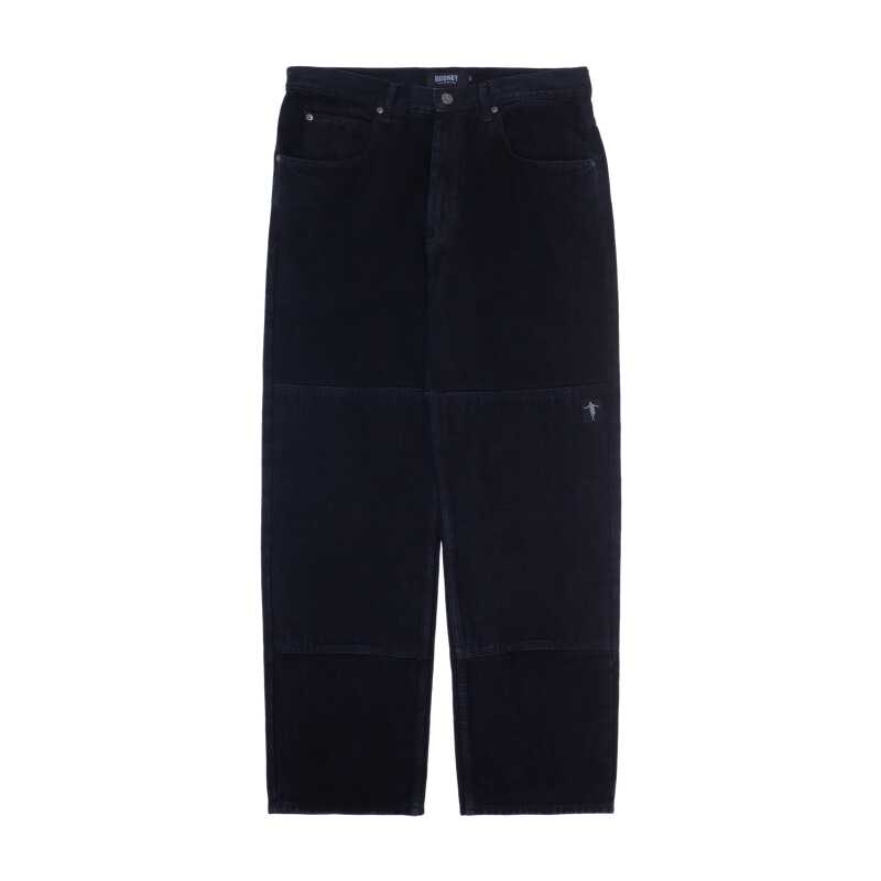 Hockey Double Knee Jean – Black 14oz denim skate jeans with custom stitching and relaxed fit