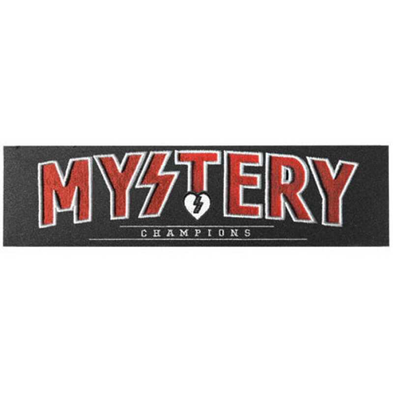 Mystery Skateboards 16.5 x 53 inch Champions banner with bold logo and grommets