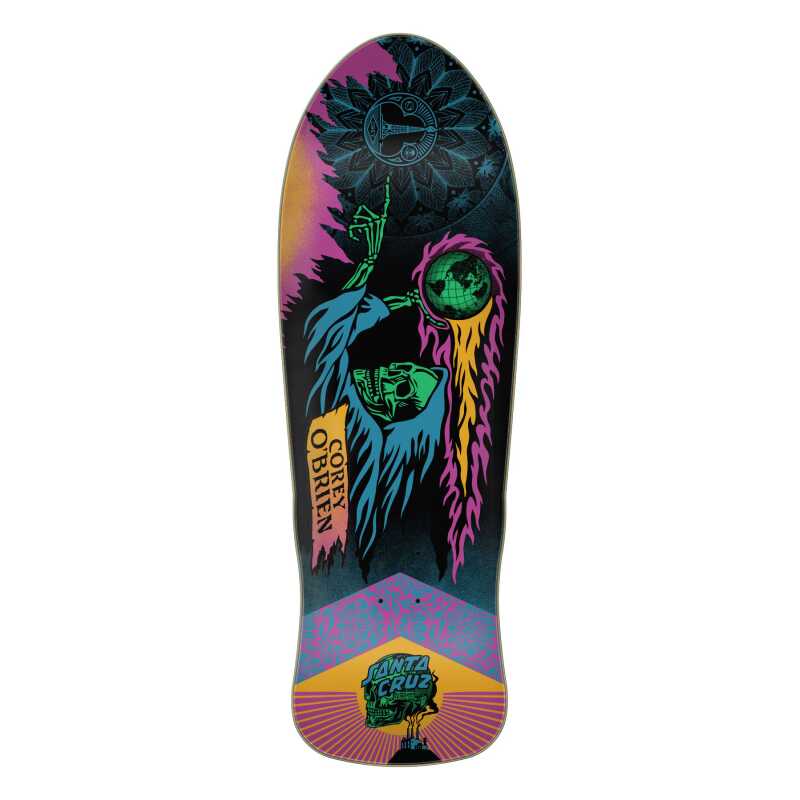 Santa Cruz Corey O'Brien Reaper Reissue Deck 9.85" with iconic Jim Phillips skeleton artwork