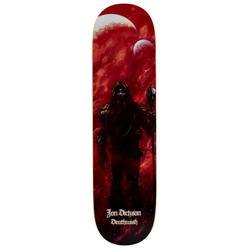 Deathwish 8.25" Jon Dickson Catatonic Abyss pro skateboard deck with dark graphic