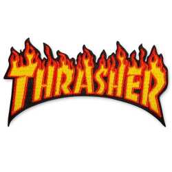 Thrasher Flame Logo Patch 2" x 4.5" embroidered iron-on patch