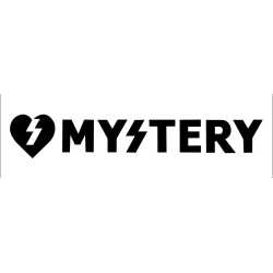 Mystery Skateboards 10.5 x 53 inch horizontal logo banner with grommets