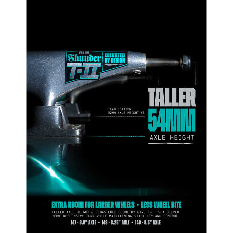 Thunder Trucks | T-II Polished Skateboard Truck (Set of 2) - Image 3