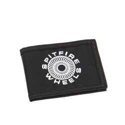Spitfire Wheels Classic 87 Swirl Bi-Fold Wallet Black – Skateboard Wallet with Iconic Logo