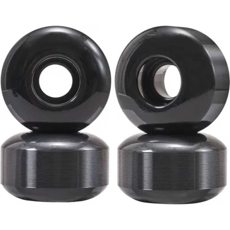 Premium Blank 54mm black skateboard wheels set