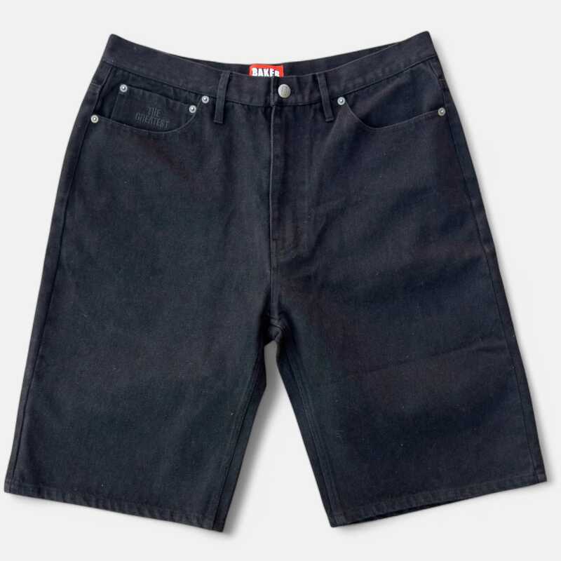 Baker Warner Jean Shorts in black 100% cotton