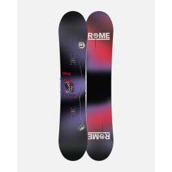 Rome Party Mod Snowboard with true twin shape, Contact Rocker profile, and medium 6/10 flex for freestyle and all-mountain riding