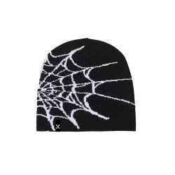 Deckadence Spider Web Beanie with Jewel Box logo.