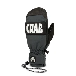 Crab Grab Punch Mitt snowboard mittens in washed black color with durable palm and insulation.