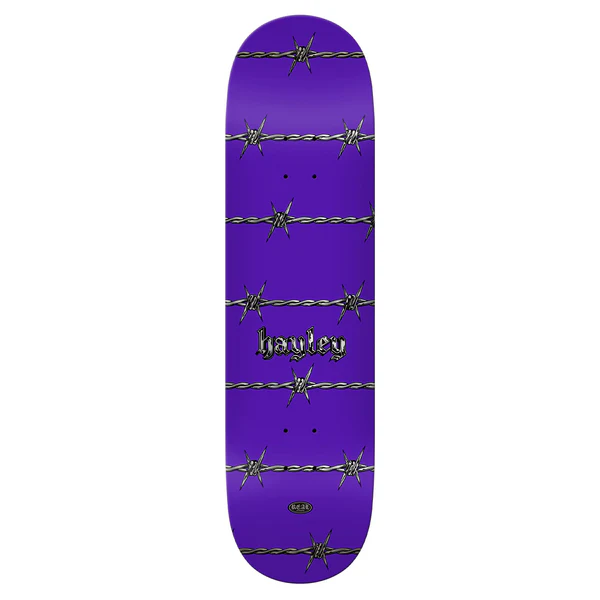 Real Haley Invincible 8.38" Skateboard Deck with bold graphic and 7-ply maple construction.