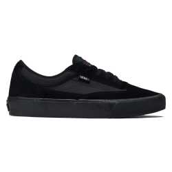 Vans Skate Curren Shoe Black/Black with suede upper, PopCush insole, and SickStick sole.