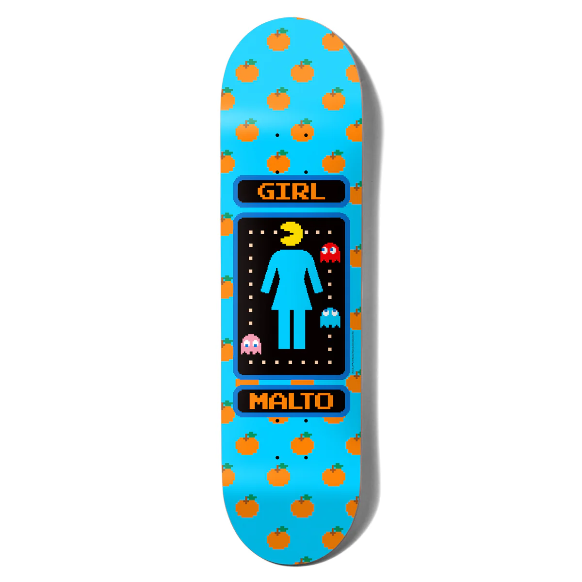Girl Malto Pac-Man 8.5" Twin Tail Skateboard Deck featuring Sean Malto’s pro model design.
