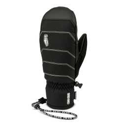 Crab Grab Snuggler Mitt in black snowboard mittens with waterproof shell and insulated design.