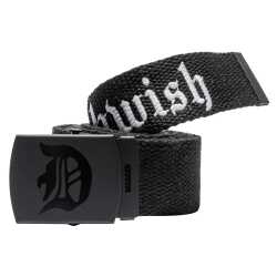 Deathwish Deathslide Belt in black with logo buckle.