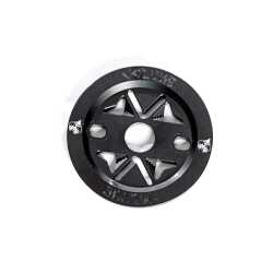 Volume Melee Guard Sprocket 28T in Black made from 7075 aluminum for BMX street riding.