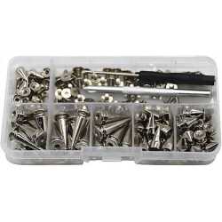 DIY Studs and Spikes Kit with hole-cutter, screwdriver, and 80 metal studs and spikes