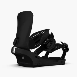 Fix Block 7 Snowboard Binding in True Black on display, showing highback, straps, and baseplate.