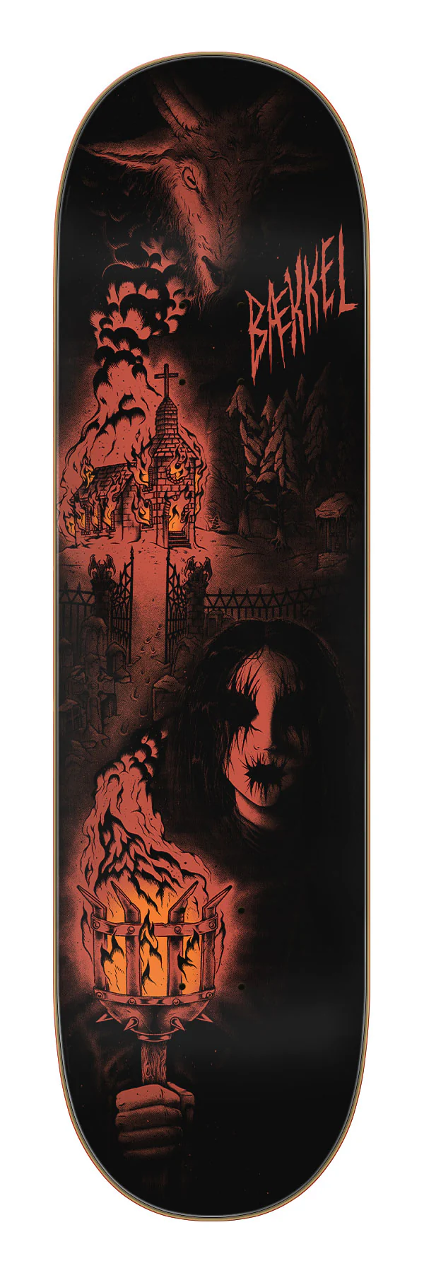 Creature Baekkel Torch 8.6-inch pro skateboard deck graphic