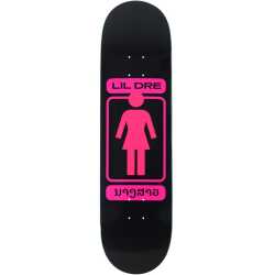 Girl Lil Dre Deck 8.0 top grip view, Girl Lil Dre Deck 8.0 bottom OG graphic, 8.0 Girl Lil Dre Deck side profile