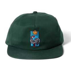 Chocolate Rooster forest green 5 panel skate hat