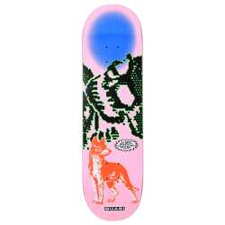 Quasi Crockett Deck 8.75 top grip view, Quasi Crockett Maxi Deck bottom graphic, Quasi 8.75 skateboard deck profile
