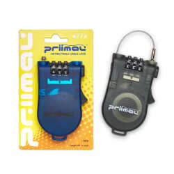 Primal Retractable Cable Lock 44 inch compact security lock, Primal cable lock extended view, Primal skateboard cable lock detail