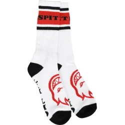 Spitfire Classic 87 Bighead Socks crew socks graphic view, Spitfire Bighead socks design detail, skate crew socks side view