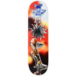 Quasi Pond Deck 8.5 top grip view, Quasi Pond Q38 Deck bottom graphic, Quasi 8.5 skateboard deck profile