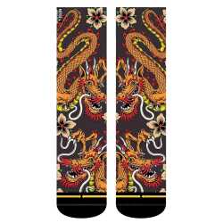 Double Dragon Crew Socks Steve Caballero Merge 4 large skate socks
