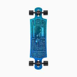 Landyachtz Drop Hammer Octomaze complete longboard with blue dyed veneer deck and symmetrical shape