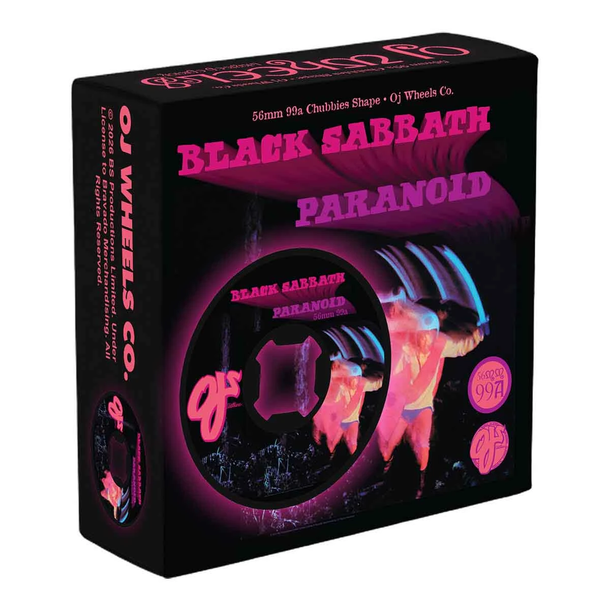 OJ Wheels | 56mm 99a Black Sabbath Paranoid Chubbies Skateboard Wheels - Image 4