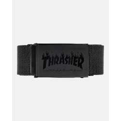 Thrasher Flame Logo Web Belt Black with Bottle Opener Buckle