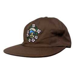 Krooked Sweatpants Redux Snapback Hat Brown 5 Panel Cotton Twill