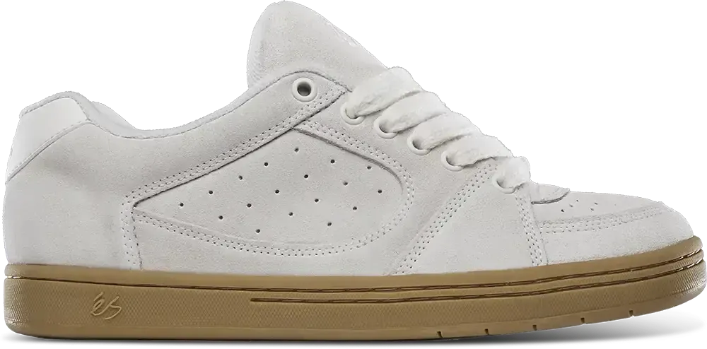 éS Accel White Gum Skateboard Shoe Suede Cupsole