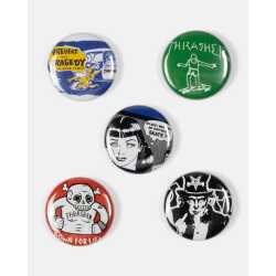 Thrasher- Logo Buttons Usual Suspects (5 Pack)