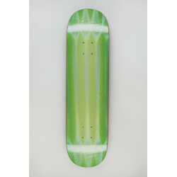 Fucking Awesome Neon Green Stamp Embossed skateboard deck featuring the textured logo graphic.